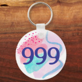999 Angel Number Spiritual Rebirth Manifestation Schlüsselanhänger (Rückseite)