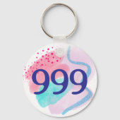 999 Angel Number Spiritual Rebirth Manifestation Schlüsselanhänger (Rückseite)