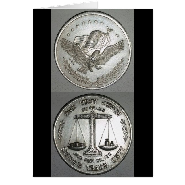 .999 Ein Troy Ounce Silver Front und Back (Vorne)