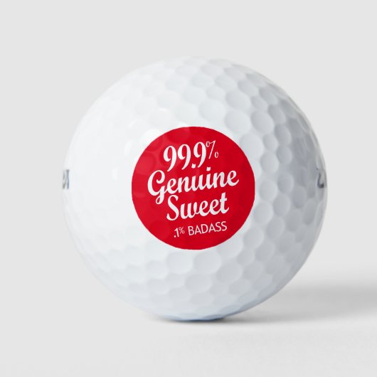 99,9 % Süßigkeiten .1 % Badass (2) Golfball (Vorderseite)