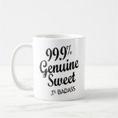 99,9 % Süßigkeiten .1 % Badass (2) Kaffeetasse (Links)
