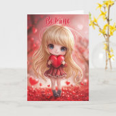 99,9 % Valentinkarte des perfekten Chibi Karte (Gelbe Blume)