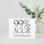 99 % Aggie Postkarte (Stehend Vorderseite)