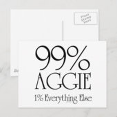 99 % Aggie Postkarte (Vorne/Hinten)