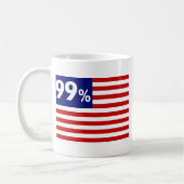 99% amerikanische Flagge - Occupy Wall Street Kaffeetasse (Links)