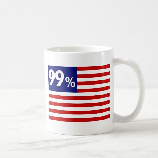 99% amerikanische Flagge - Occupy Wall Street Kaffeetasse (Rechts)