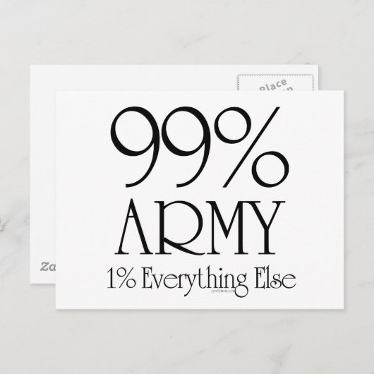 99% Armee Postkarte (Vorne/Hinten)