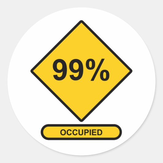 99 % besetzt runder aufkleber (Vorderseite)