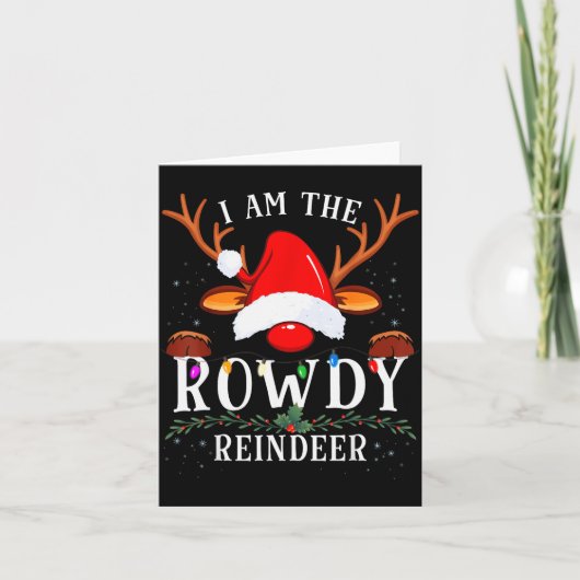 99 Christmas Reindeer Costume Party - I Am The Row Karte (Vorderseite)