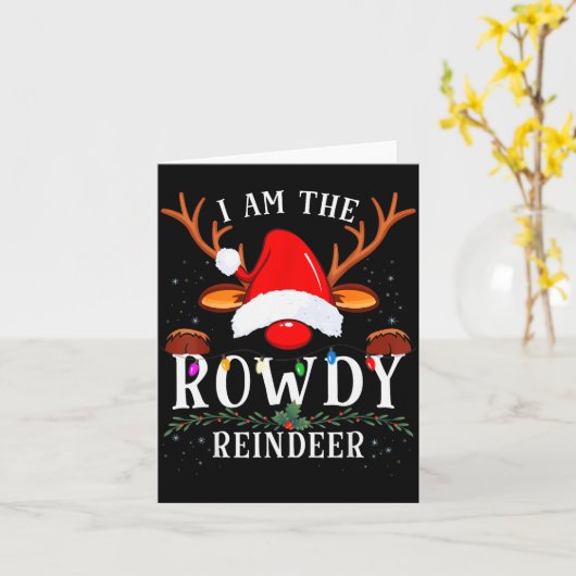 99 Christmas Reindeer Costume Party - I Am The Row Karte (Gelbe Blume)