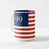 99% des alten patriotische Kaffee-Tasse Zweifarbige Tasse (Vorderseite Links)