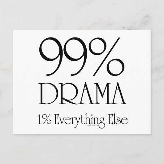 99 % Drama Postkarte (Vorderseite)