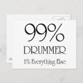 99 % Drummer Postkarte (Vorne/Hinten)
