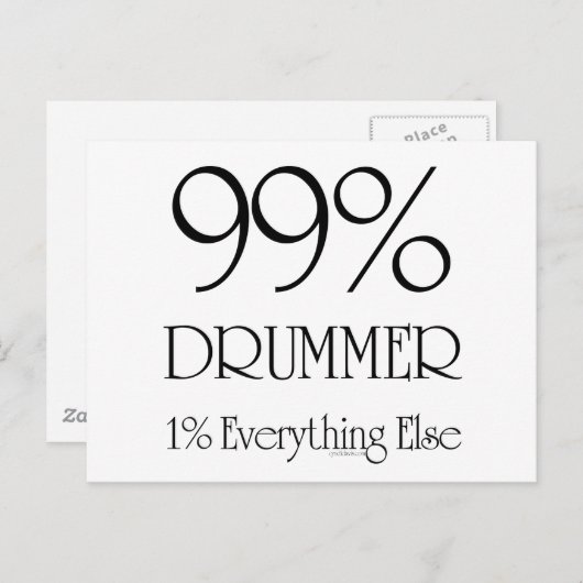 99 % Drummer Postkarte (Vorne/Hinten)
