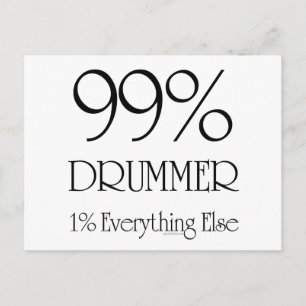 99 % Drummer Postkarte