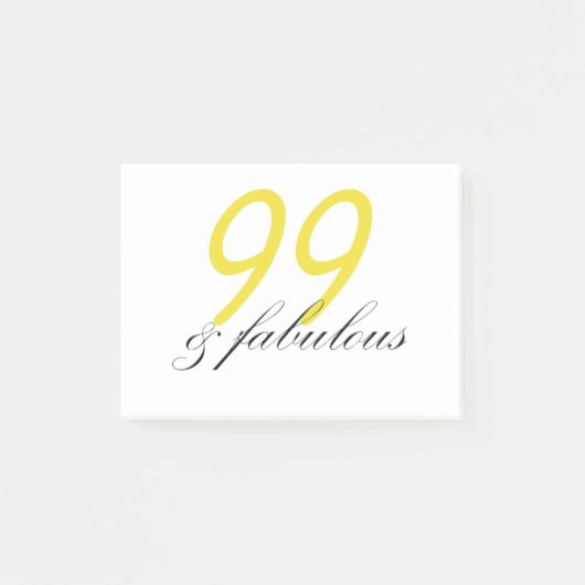 99 & Fabulous Post-it Klebezettel (Vorderseite)
