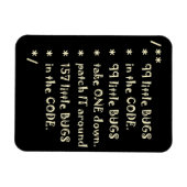 99 Fehler in Code Software Funny Engineer Tester Magnet (Horizontal)