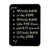 99 Fehler in Code Software Funny Engineer Tester Magnet (Vertikal)