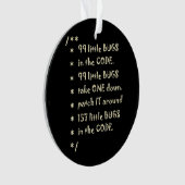 99 Fehler in Code Software Funny Engineer Tester Ornament (Vorderseite)