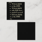 99 Fehler in Code Software Funny Engineer Tester Quadratische Visitenkarte (Vorne/Hinten)