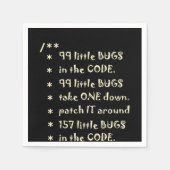 99 Fehler in Code Software Funny Engineer Tester Serviette (Vorderseite)