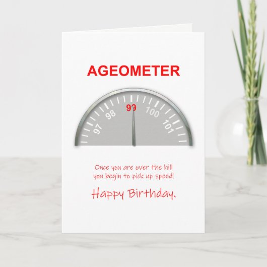 99. Geburtstag, Ageometer Reading Karte (Vorderseite)