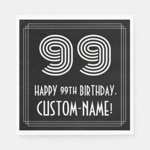 99. Geburtstag: Art Deco Inspiriert Look "99" + Na Serviette
