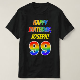 99. Geburtstag — Bold, Fun, Rainbow 99, Individuel T-Shirt