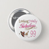 99. Geburtstag Button (Vorne & Hinten)