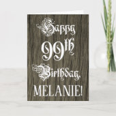 99. Geburtstag: Extravaganter, eleganter Text; Imi Karte (Vorderseite)