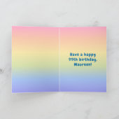 99. Geburtstag: Farbiger Regenbogen # 99, Individu Karte (Innenseite)