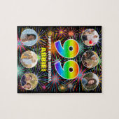 99. Geburtstag: Fun Rainbow #, Individuelle Name + Puzzle (Horizontal)