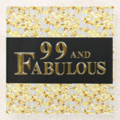 99. Geburtstag Glasuntersetzer (Vorderseite)