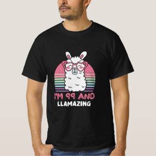 99. Geburtstag Llamazing Llama 99 Jahre alt Geburt T-Shirt