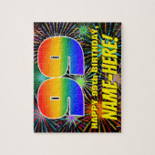 99. Geburtstag: Spaß, bunte feierliche Feuerwerke Puzzle (Vertikal)