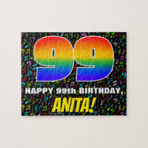 99. Geburtstag — Spaß, farbenfrohe Musiksymbole & 