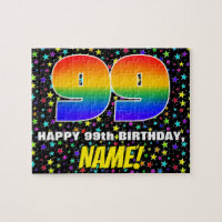 99. Geburtstag — Spaß, farbenfrohe Sternenweltenmu
