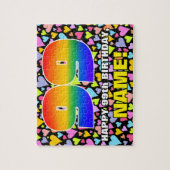 99. Geburtstag — Spaß, Liebende Herzformen + "99" Puzzle (Vertikal)