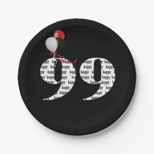 99. Geburtstagsballons Pappteller