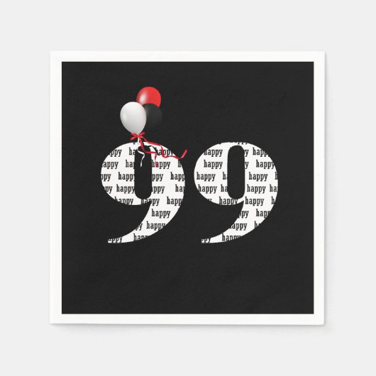99. Geburtstagsballons Serviette (Vorderseite)