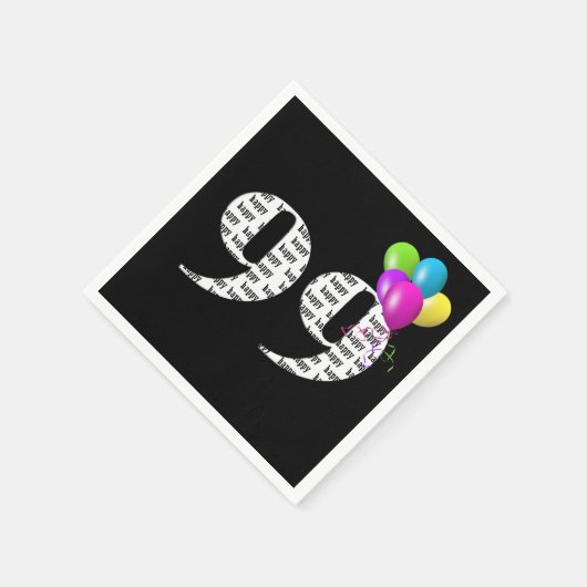 99. Geburtstagsballons Serviette (Ecke)