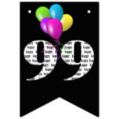 99. Geburtstagsballons Wimpelkette (Erste Fahne)