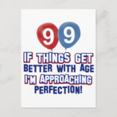 99. Geburtstagsdesign Postkarte (Vorderseite)