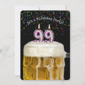 99. Geburtstagskandle-Party Einladung (Vorderseite)