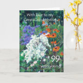 99. Geburtstagskarte für Großmutter - Garten Karte (Gelbe Blume)