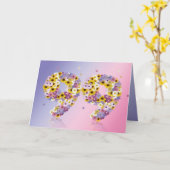 99. Geburtstagskarte mit blumigen Buchstaben Karte (Gelbe Blume)
