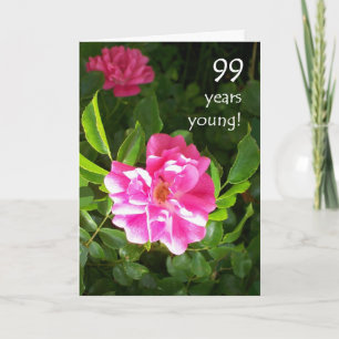 99. Geburtstagskarte - Rosa Rosen Karte