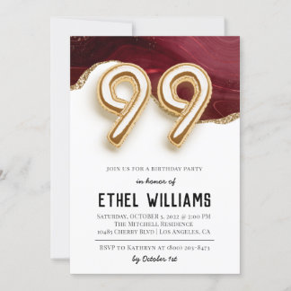 99. Geburtstagsparty Einladung