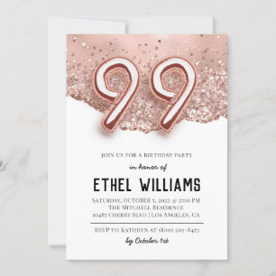 99. Geburtstagsparty Einladung