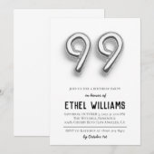 99. Geburtstagsparty Einladung (Vorne/Hinten)